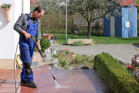 Commercial power washing in Waleska by Baza Services