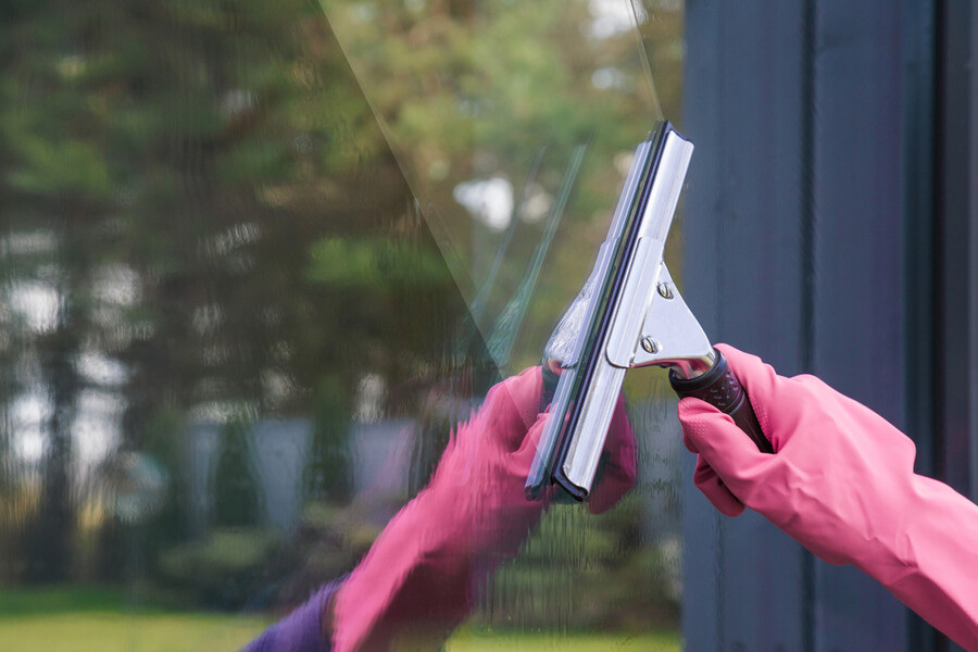 Commercial window cleaning by Baza Services